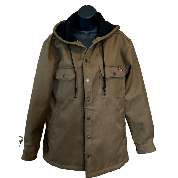 Wrangler Workwear Jacket Mens S Duck Canvas Hooded Lined Chore Barn Coat - Picture 1 of 7